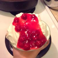 Angel food with cherry filling